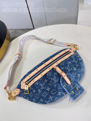Louis Vuitton High Rise Monogram Denim