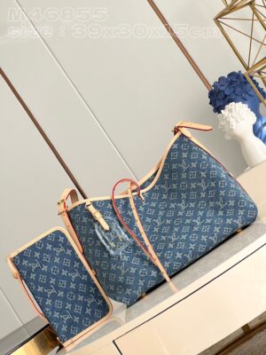 Louis Vuitton CarryAll MM Monogram Denim