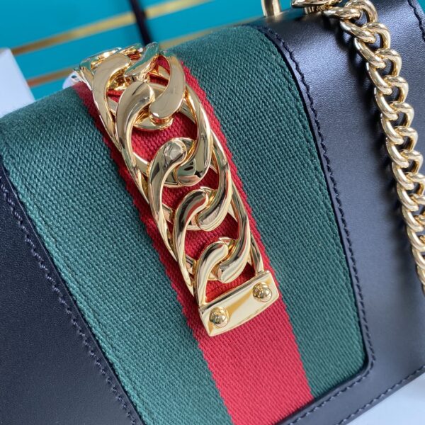 Gucci Leather Sylvie Mini Chain Bag