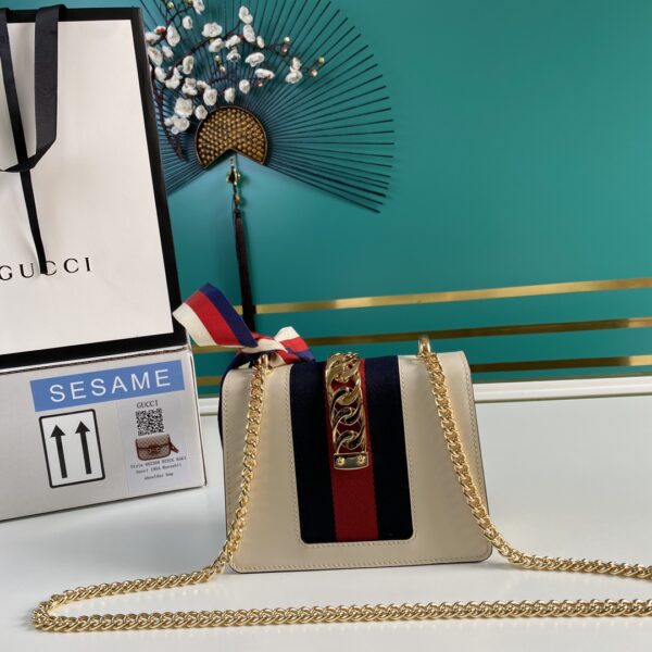 Gucci Leather Sylvie Mini Chain Bag