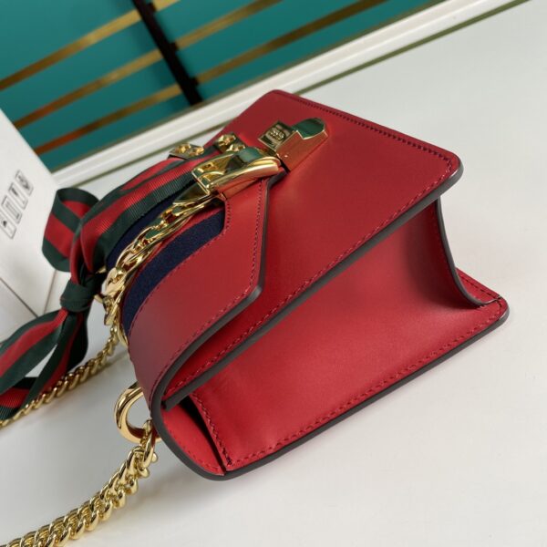 Gucci Leather Sylvie Mini Chain Bag