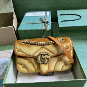 Gucci GG Marmont small velvet shoulder bag