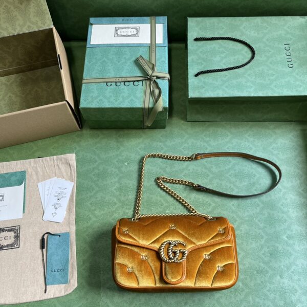 Gucci GG Marmont small velvet shoulder bag