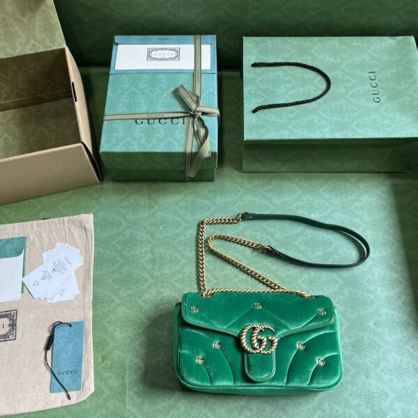Gucci GG Marmont small velvet shoulder bag