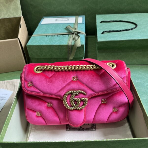 Gucci GG Marmont small velvet shoulder bag