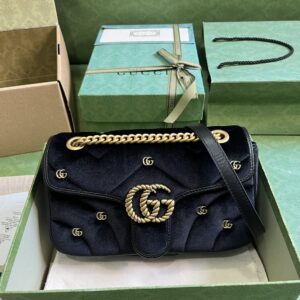 Gucci GG Marmont small velvet shoulder bag