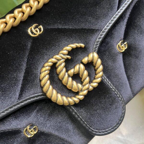 Gucci GG Marmont small velvet shoulder bag