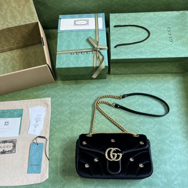 Gucci GG Marmont small velvet shoulder bag