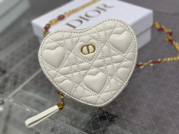 Dior Caro Heart Pouch With Chain