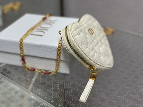 Dior Caro Heart Pouch With Chain
