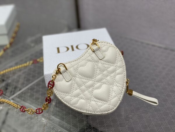 Dior Caro Heart Pouch With Chain
