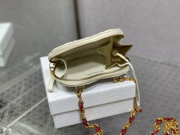 Dior Caro Heart Pouch With Chain