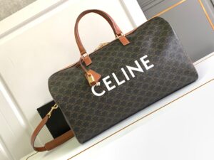 CELINE LARGE TRAVEL BAG IN TRIOMPHE CANVAS