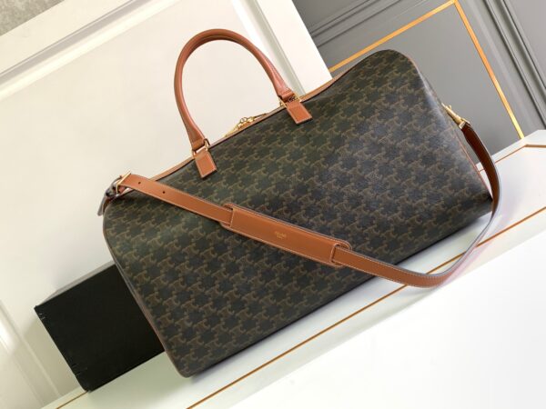 CELINE LARGE TRAVEL BAG IN TRIOMPHE CANVAS