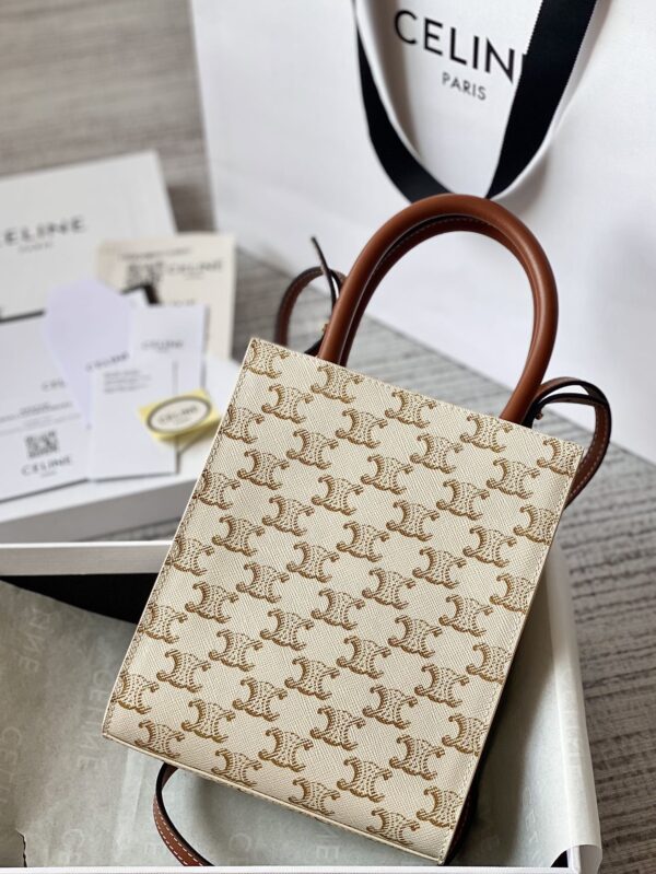 CELINE MINI VERTICAL CABAS IN TRIOMPHE