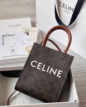 CELINE MINI VERTICAL CABAS IN TRIOMPHE