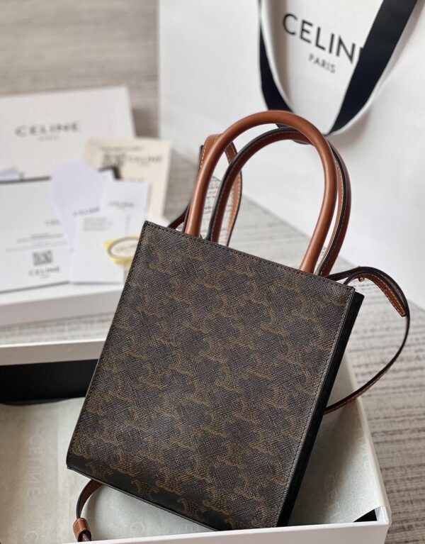 CELINE MINI VERTICAL CABAS IN TRIOMPHE
