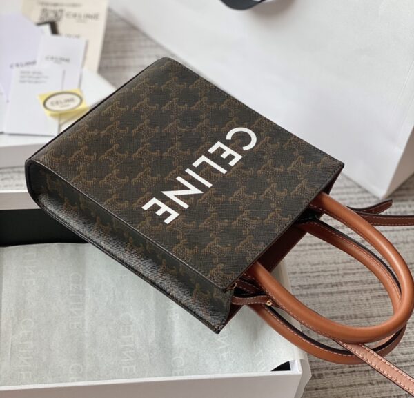 CELINE MINI VERTICAL CABAS IN TRIOMPHE