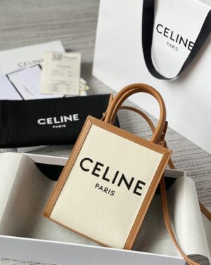 CELINE MINI VERTICAL CABAS IN TRIOMPHE