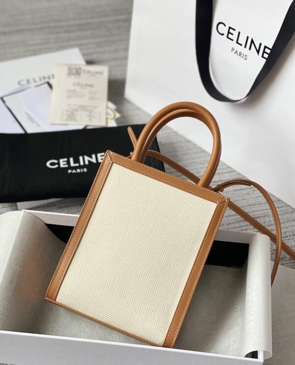 CELINE MINI VERTICAL CABAS IN TRIOMPHE