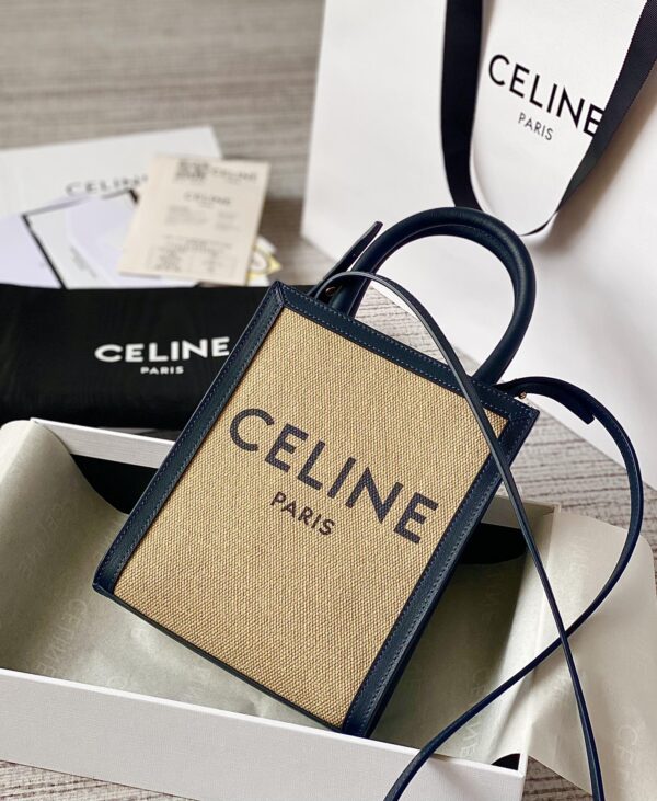 CELINE MINI VERTICAL CABAS IN TRIOMPHE