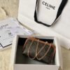 CELINE CLUTCH WITH CHAIN IN TRIOMPHE CANVAS AND LAMBSKIN
