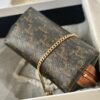 CELINE CLUTCH WITH CHAIN IN TRIOMPHE CANVAS AND LAMBSKIN