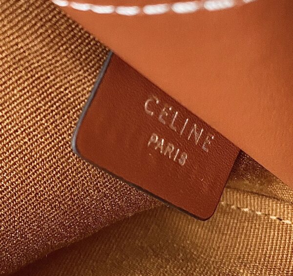 CELINE CLUTCH WITH CHAIN IN TRIOMPHE CANVAS AND LAMBSKIN