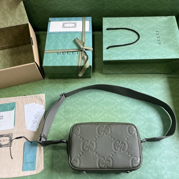 GUCCI JUMBO GG MEDIUM MESSENGER BAG