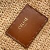 Celine MEDIUM SUPPLE CELINE CLASSIC PANIER IN RAFFIA AND CALFSKIN
