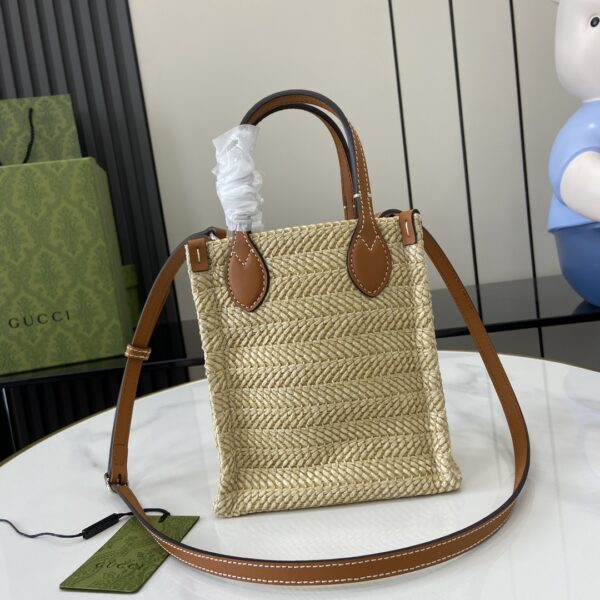 Gucci SUPER MINI STRAW-EFFECT BAG