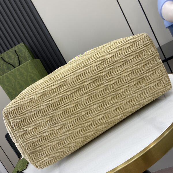 Gucci MEDIUM STRAW-EFFECT TOTE