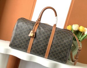 CELINE LARGE TRAVEL BAG IN TRIOMPHE CANVAS