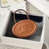 CELINE Oval minaudiere cuir triomphe