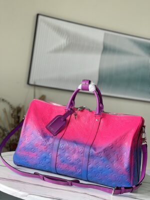 Louis Vuitton Keepall 50B Taurillon Illusion Blue/Pink