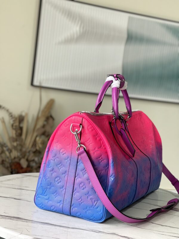 Louis Vuitton Keepall 50B Taurillon Illusion Blue/Pink