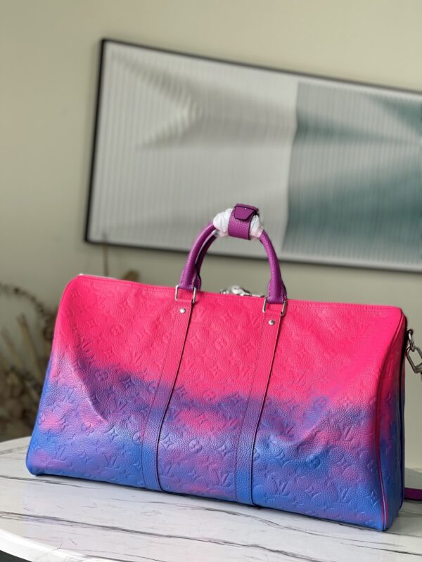 Louis Vuitton Keepall 50B Taurillon Illusion Blue/Pink