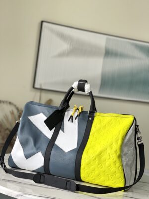 Louis Vuitton Keepall Bandoulière 50B Blue/Yellow