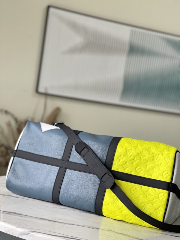 Louis Vuitton Keepall Bandoulière 50B Blue/Yellow
