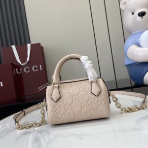 GUCCI EMBLEM MINI BOSTON BAG