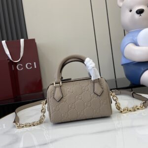 GUCCI EMBLEM MINI BOSTON BAG