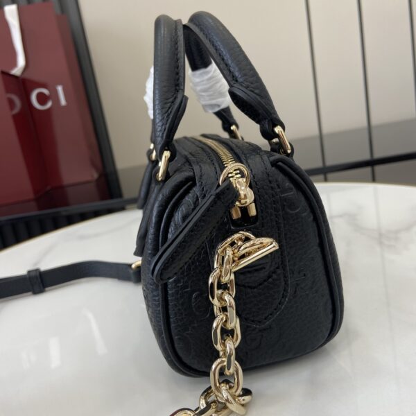 GUCCI EMBLEM MINI BOSTON BAG