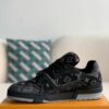 Black denim sneakers