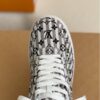 Canvas embroidered lettering sneakers