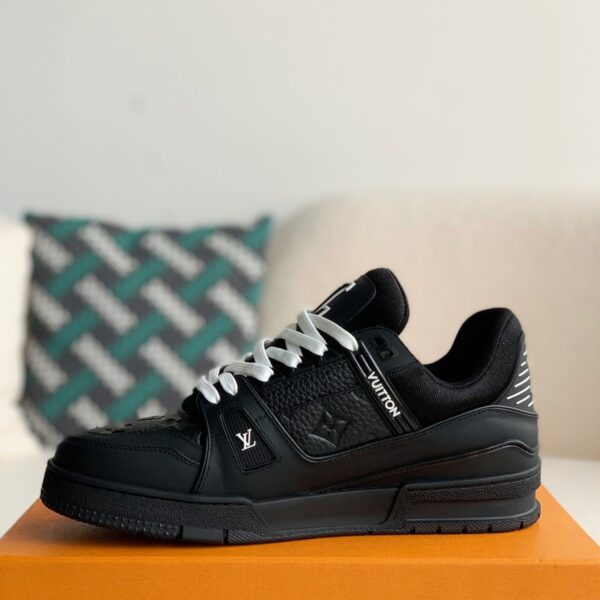 Black Calf Leather Sneakers