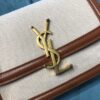 YSL SOLFERINO SMALL SATCHEL IN CANVAS AND BOX SAINT LAURENT LEATHER