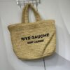 YSL RIVE GAUCHE SUPPLE TOTE BAG IN RAFFIA CROCHET