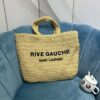 YSL RIVE GAUCHE SUPPLE TOTE BAG IN RAFFIA CROCHET
