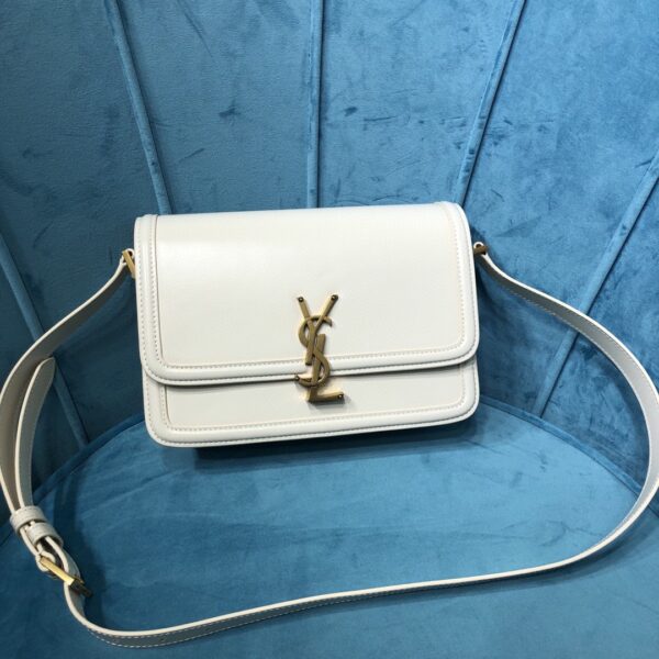 YSL SOLFERINO MEDIUM SATCHEL IN CANVAS AND BOX