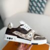 Trainer Sneakers 'Brown and White Plaid